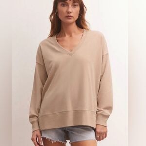 V-neck sweatshirt